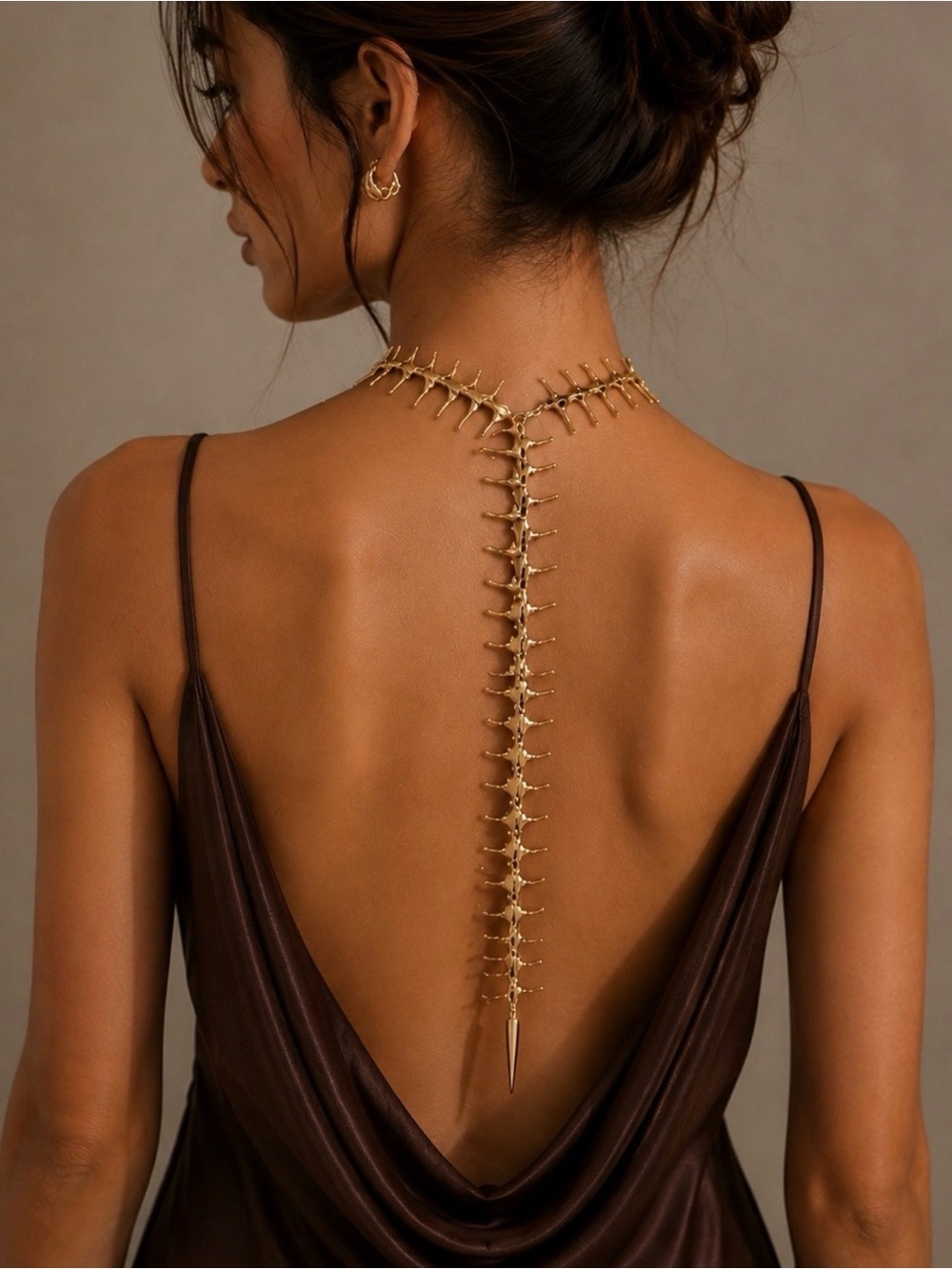 Gold Celestial statement Body Chain Necklace